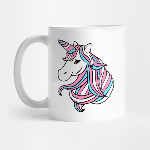 Transexual Flag Unicorn by MarcyRangel